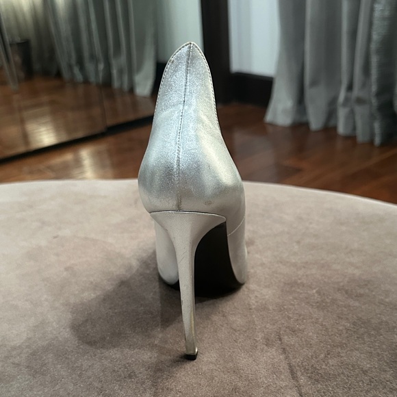 Saint Laurent Metallic Silver Heels - Picture 3 of 4